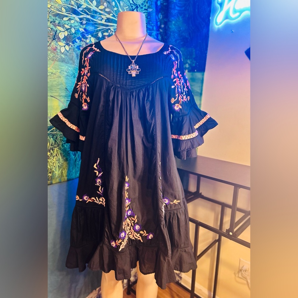 Free People Pavlo Embroidered Mini Dress | Size: Large